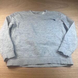 ZARA Specials Gray Crewneck Sweatshirt Zip Pocket Size M